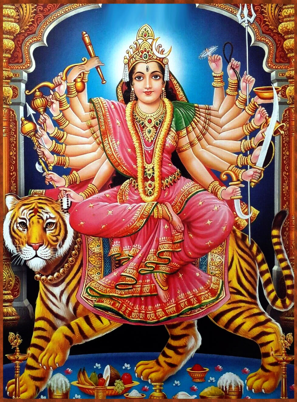 Goddess Durga Maa with 18 arms-durga maa download-goddess durga download-goddess images download-stumbit spirituality